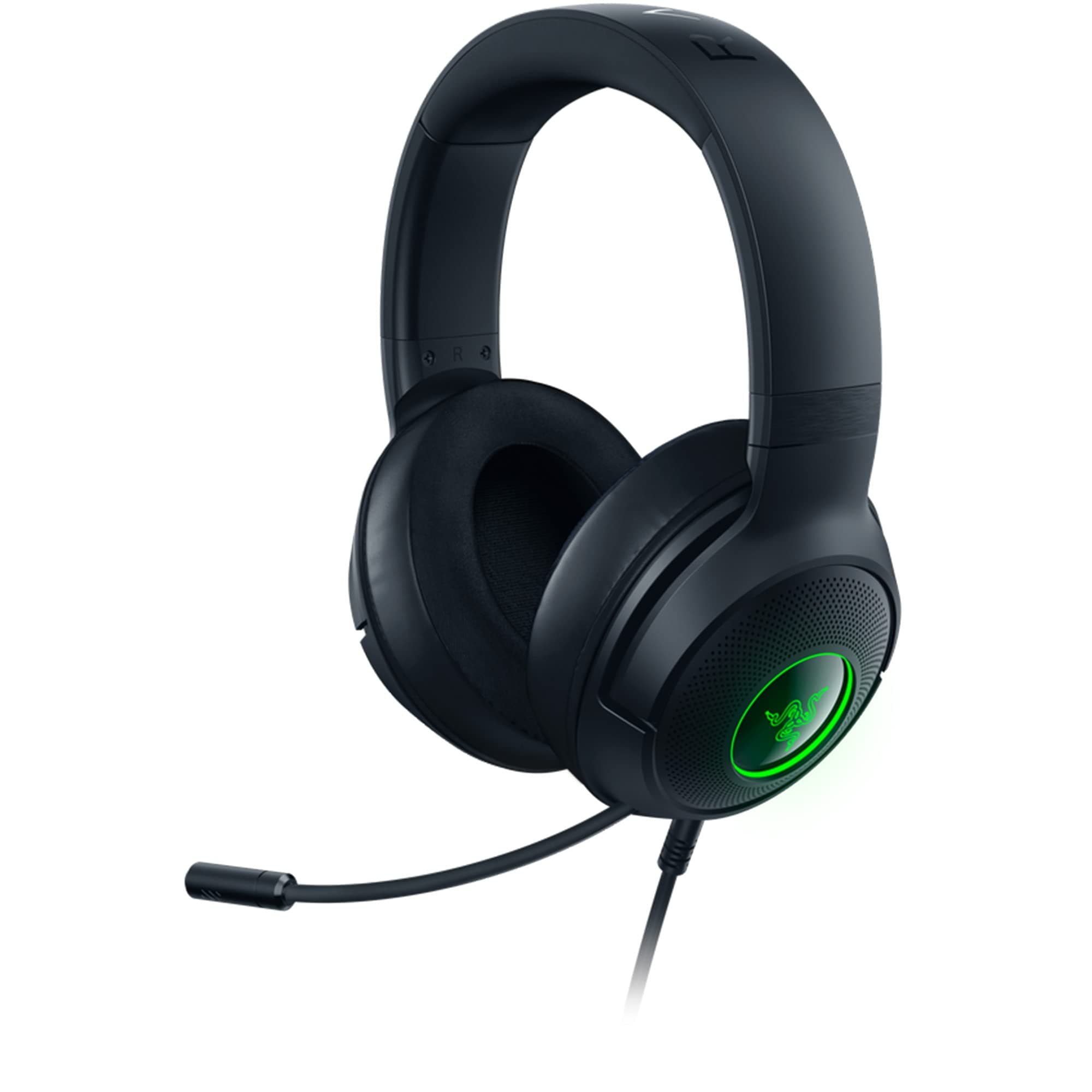 Razer Kraken V3 X - Ultra Light Comfort Triforce 40mm Drivers -7.1 Surround Sound - Hyperclear Cardioid Mic Powered Chroma RGB Wired HeadphonesUSB Gaming Over Ear Headset -RZ04-03750300-R3M1 Black Kraken V3 X USB - Image 1