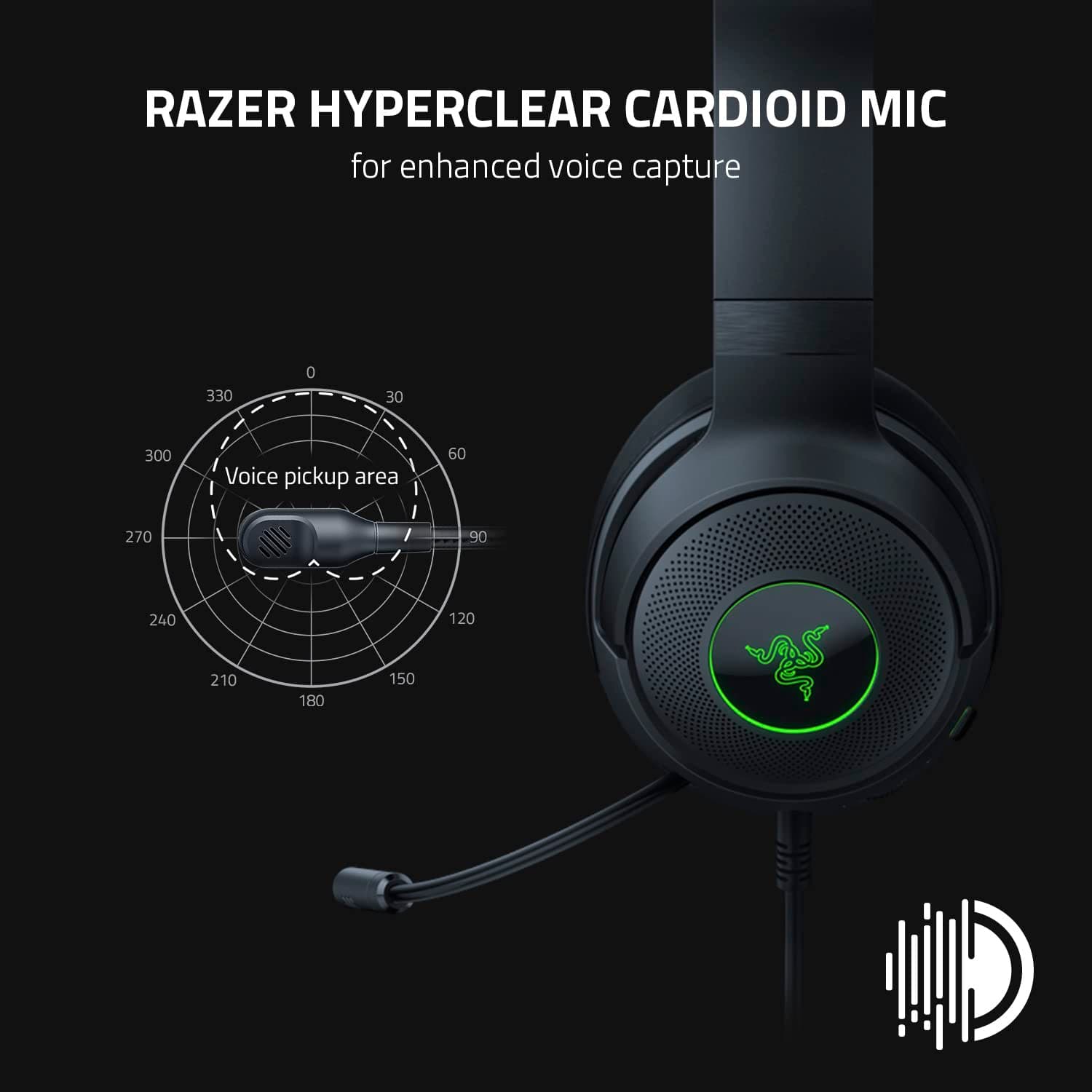 Razer Kraken V3 X - Ultra Light Comfort Triforce 40mm Drivers -7.1 Surround Sound - Hyperclear Cardioid Mic Powered Chroma RGB Wired HeadphonesUSB Gaming Over Ear Headset -RZ04-03750300-R3M1 Black Kraken V3 X USB - Image 5